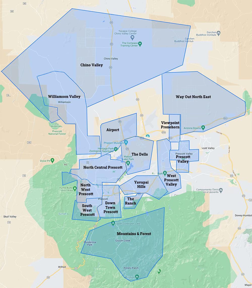 Prescott Real Estate Search by Specific Areas